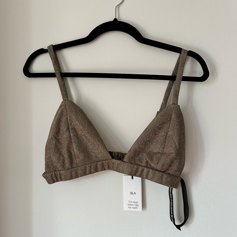 NWT SLA the Label Glitter Bralette